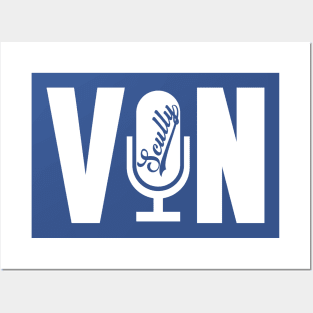 Vin Scully Microphone - Vin Microphone Posters and Art